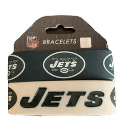 18 Sets New York Jets Rubber Wristband Bracelet 