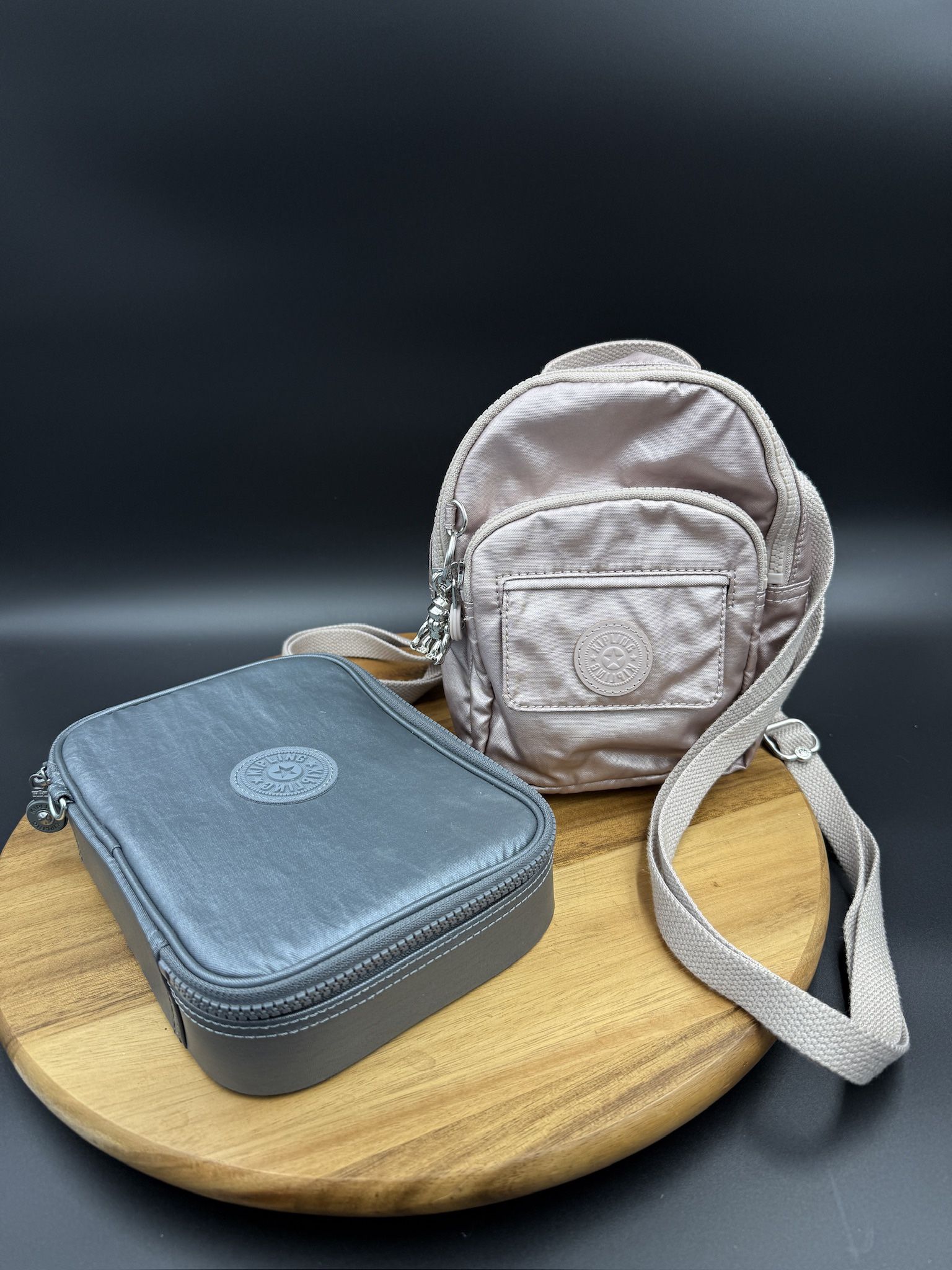 Kipling TWO City Pack Mini Backpack pen case Metallic Water Resistant Adjustable
