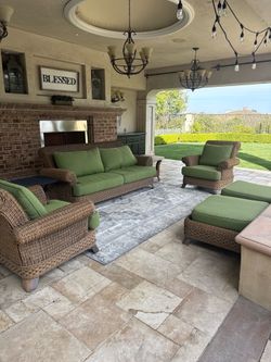 Luxury Outdoor Wicker Sofa Set – Sofa, Chair, coffee table