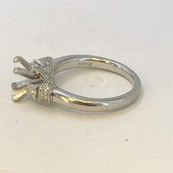 Scott Kay Platinum  Diamond  Semi Mount Ring Size 5 3/4