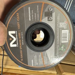 Mediabridge 16AWG 2-Conductor Speaker Wire (100 Feet, Clear) - Spooled Design with Sequential Foot Markings (Part# SW-16X2-100-CL)