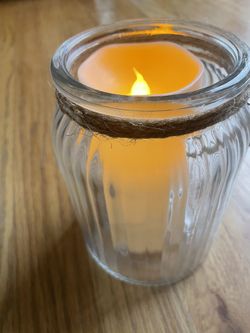 Lantern decor With Faux Flame candle