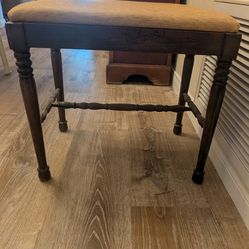 Wooden upholstered stool