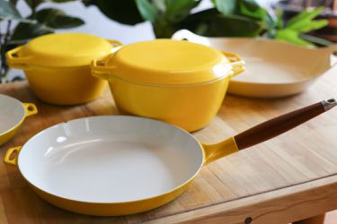 Copco Danish Modern Cast Iron Yellow Enamel Cookware for Sale in Portland,  OR - OfferUp