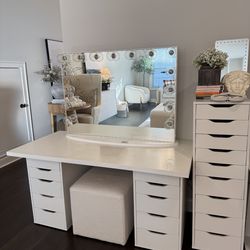 Impressions Vanity mirror and ikea drawers