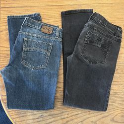 Men’s RSQ Denim Thick Jeans Size 33w Choice Skinny Blue Or Black Straight Fit