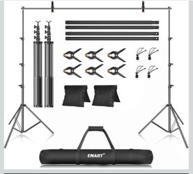 EMART Photo Backdrop Stand kit, 10 x 12 ft Back Drop Adjustable Frame for Photography, Photoshoot Banner Background Support Holder for Parties Dectora