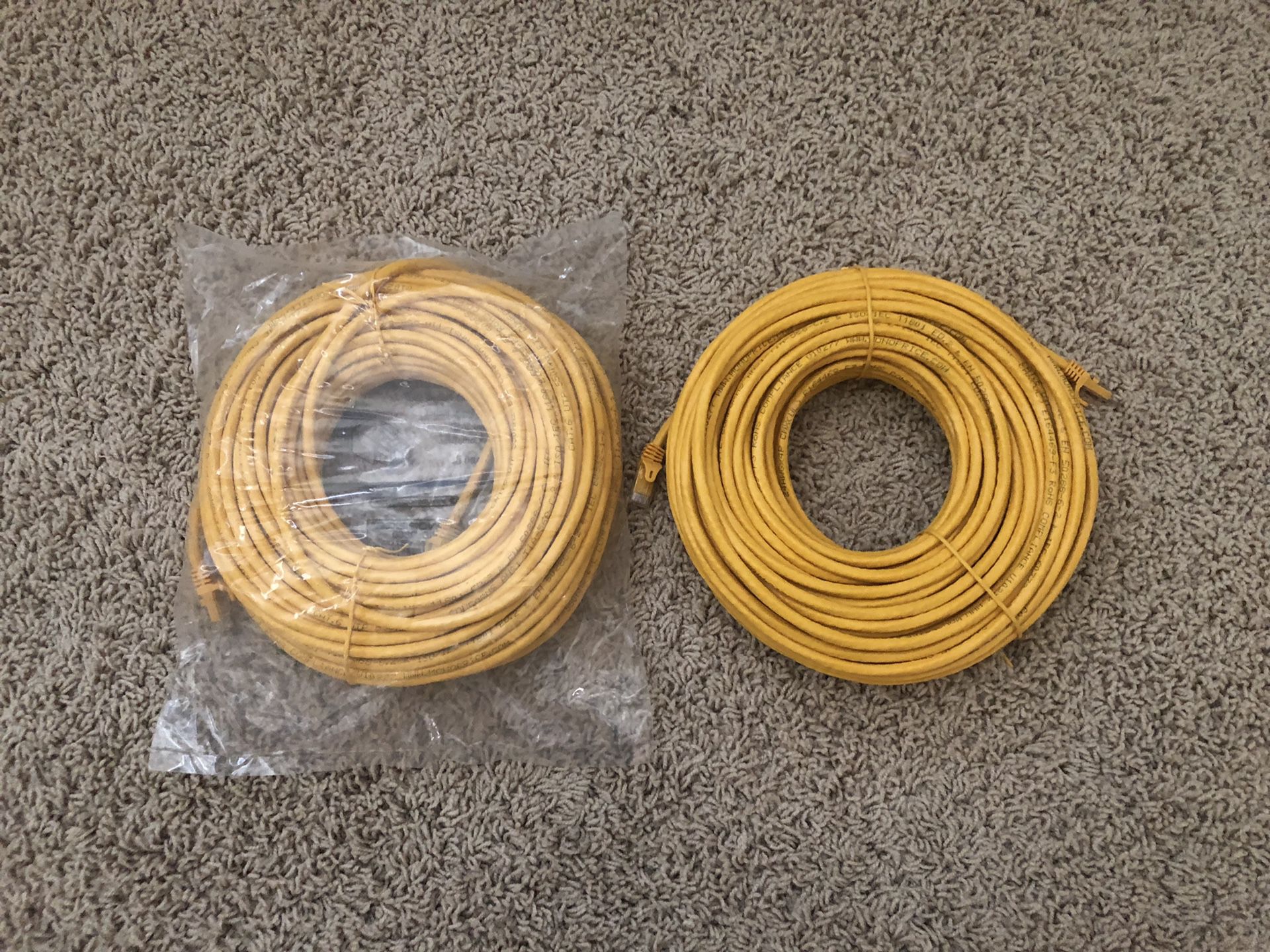 New Yellow 100 feet Cat 6 cable
