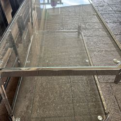 Glass coffee table