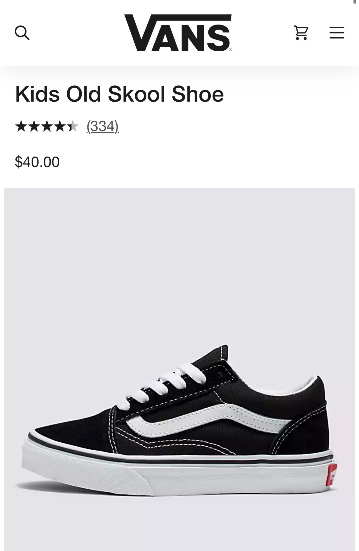 Boys Size 13 Vans Like New