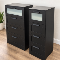 Ikea BRIMNES Matte Black Dresser Set