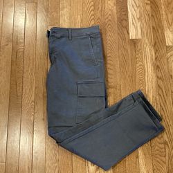 DKNY Men’s Dark Gray Slim Fit Ultimate Stretch Cargo Pants