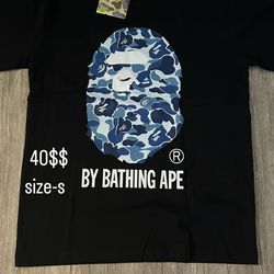 Blue camo bape tee size-s