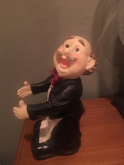 Decorative chef wine holder