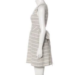 VERA WANG Lavender Label Striped Cotton Seersucker Dress