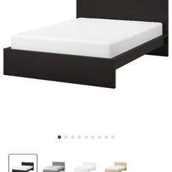 Ikea - Queen Size Malm Bedframe With Pull- Out Shelves