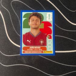joao neves blue border world cup panini 2026 sticker for sale 