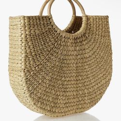 Women's Jileen Top Handle Straw Bag, Natural, One Size Handbag - Shipping Available