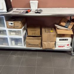 6 Ft Long Stainless Steel Cart With Wheels 