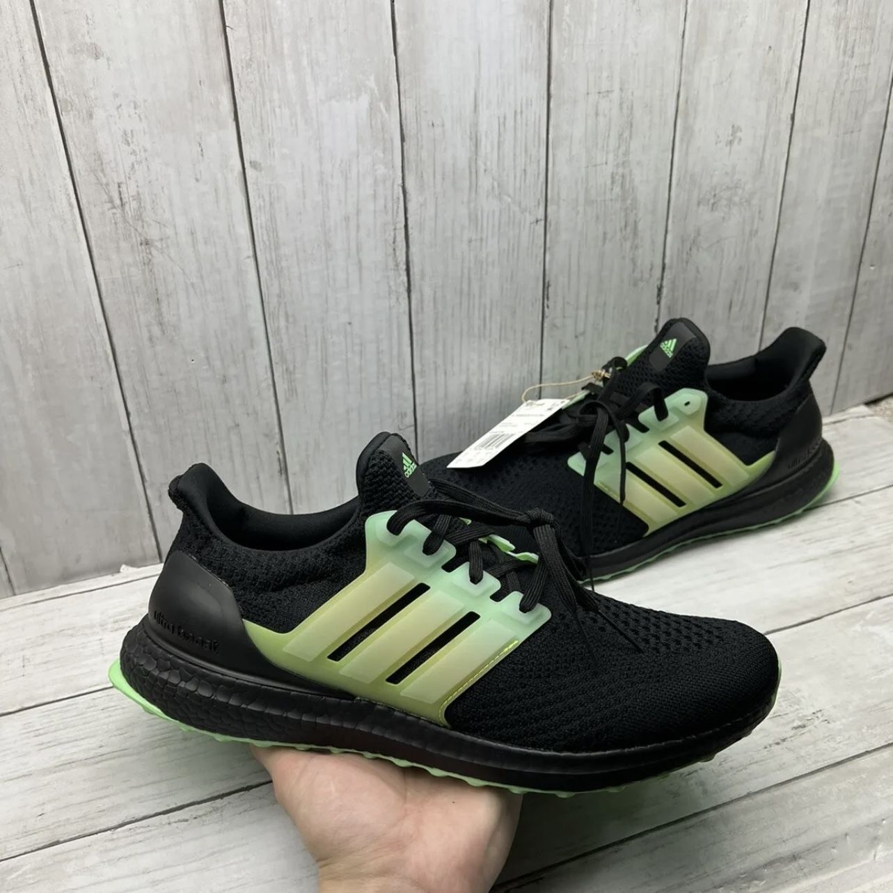 Adidas Ultraboost Black Green & Yellow Sneakers Men’s – Survived Puppy\'s Jaws adidas Ultra Boost 22 Black Solar Yellow Men main image 2