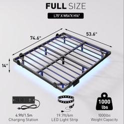 Full Size Metal Bed Frame. Floating