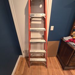 6 ' Foot Fiberglass Ladder Used