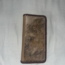 Authentic Cow Hide Long Leather Wallet