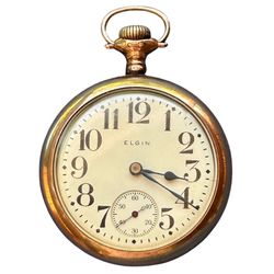 1921 Elgin Pocket Watch — Fully Working, 15 Jewels, Gold-Filled Wadsworth Case