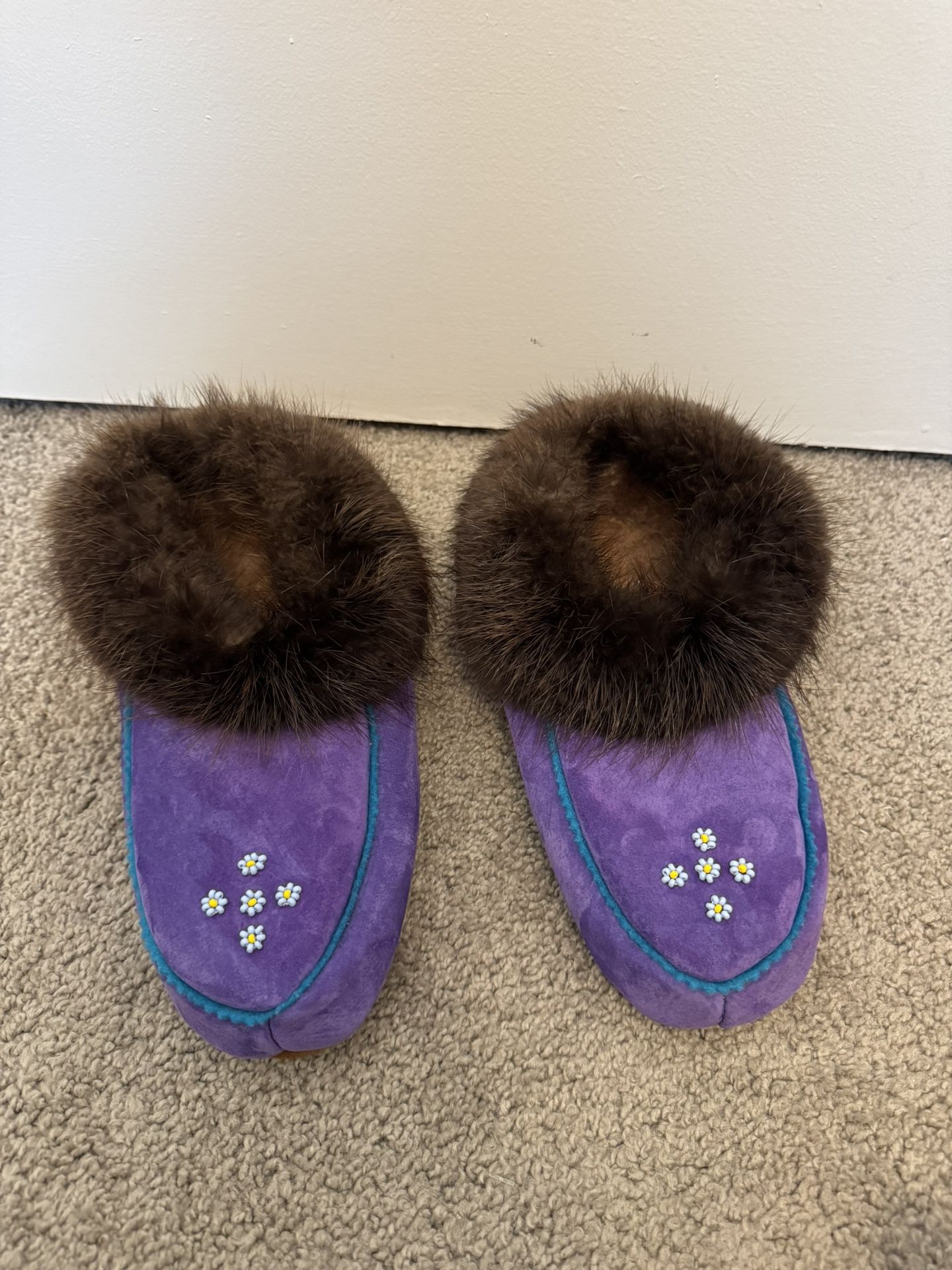Purple Moccasins Size 9