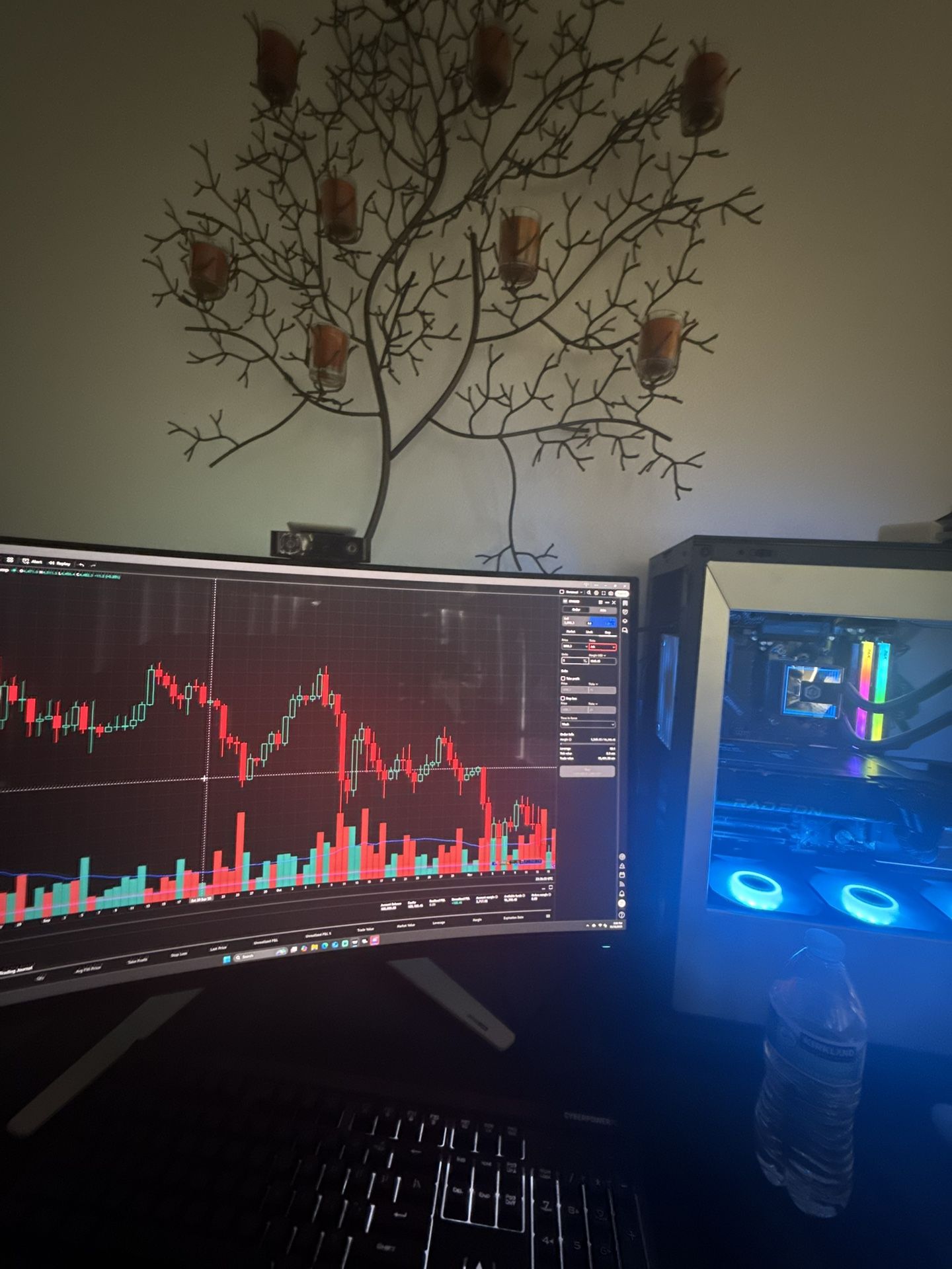 Pc And Monitor With Keyboard And Mouse