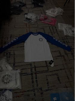 Blue N White Chrome heart shirt