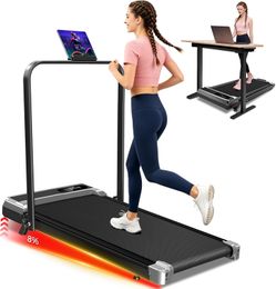 🔥 Walking Pad Treadmill with 8% Incline – Only Available While Supplies Last!  🏃 Stay Active at Home  ✅ 8% Incline for Better Fat Burning ✅ 3.5HP Qu