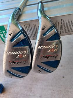Tour Edge Hot Launch 2 & 3 Hybrids Woods Used 
