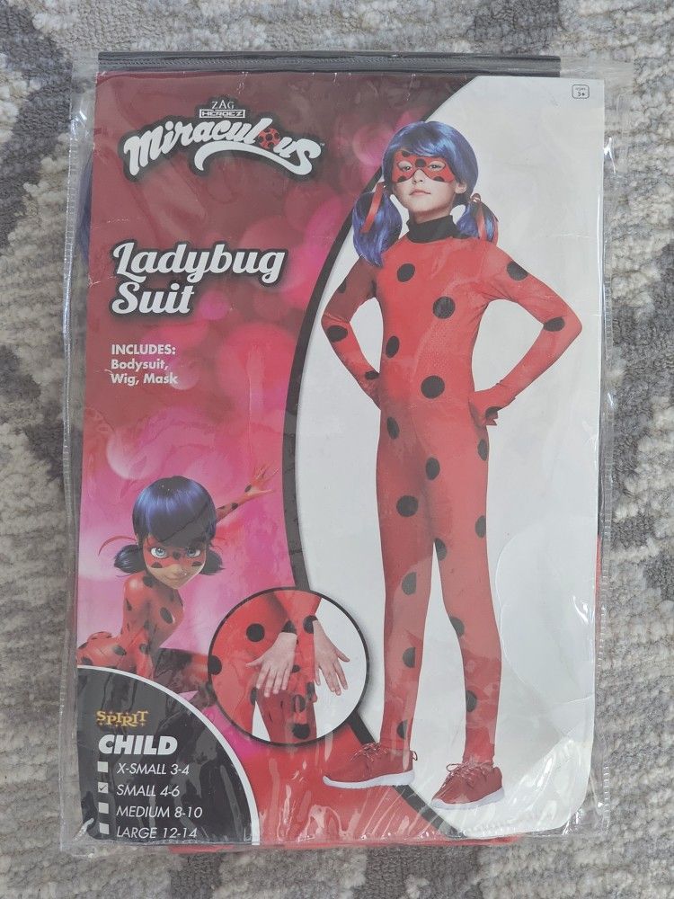 Miraculous Lady Bug Costume - Spirit Halloween - Size Small