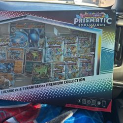 Pokemon Lucario Ex & Tyranitar Ex Premium Collection Prismatic Evolutions TCG
