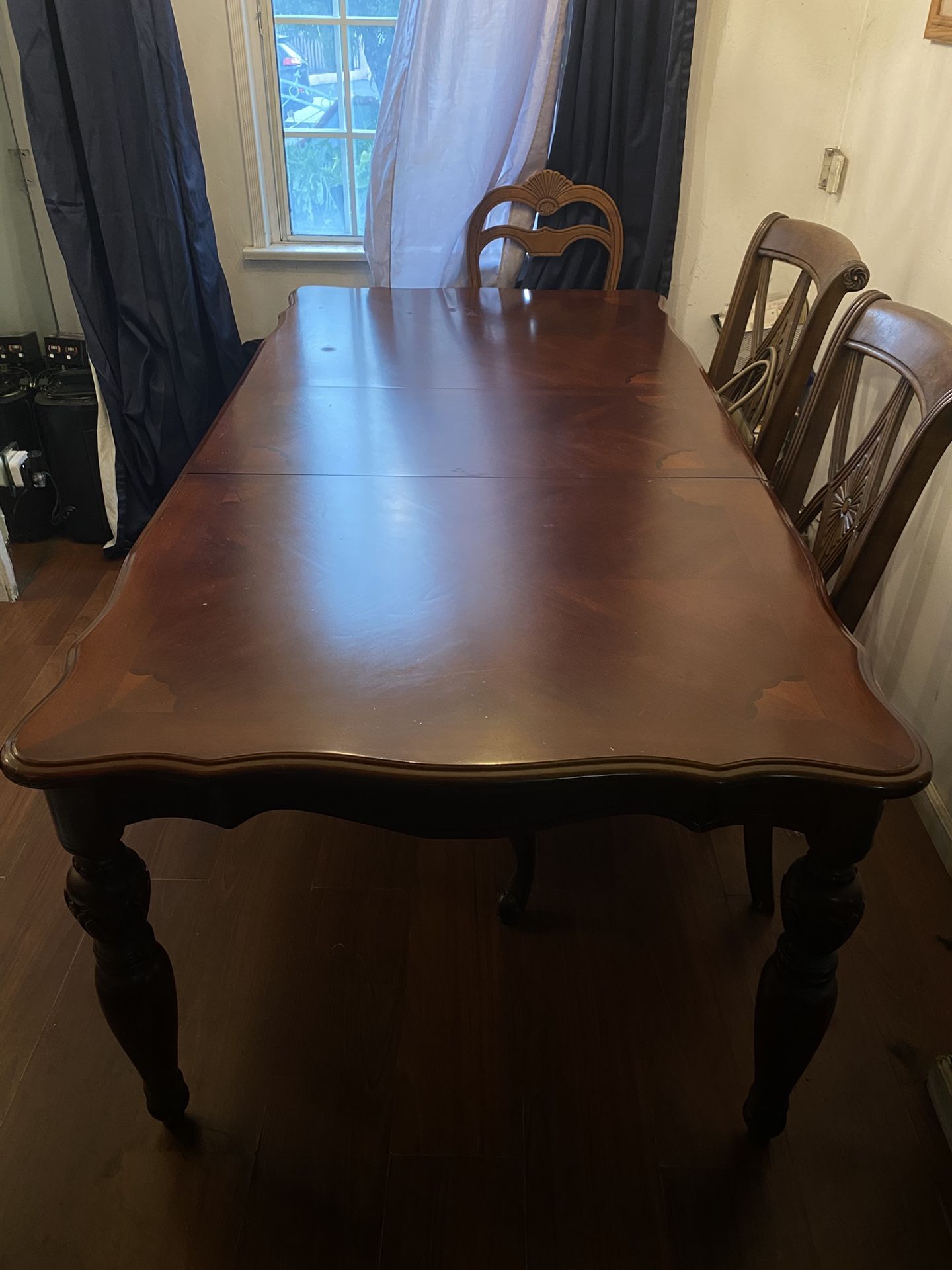 Formal wooden dining table