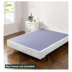 Metal Box Spring with Wood Slats, Easy Assembly, Size Full