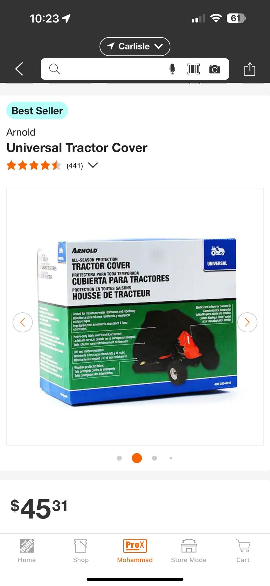 ARNOLD LAWN MOWER COVERS