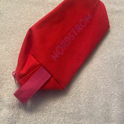 Red/Pink Nordstrom Zip Makeup Bag/ Personal Bag