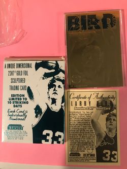 23 k gold LARRY BIRD with a certificate