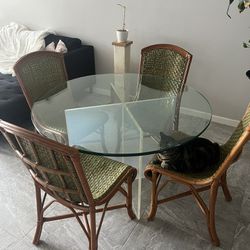 Glass Table & Chairs