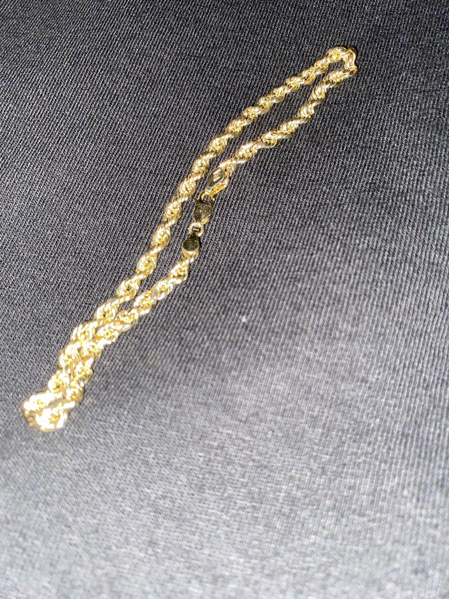 10K Rope Bracelet 