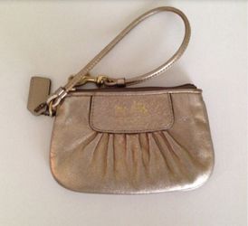 Coach wristlet gold