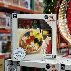 Tabletop Wooden Pizza Playset