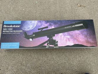 Brookstone 50x/100x Refractor Telescope