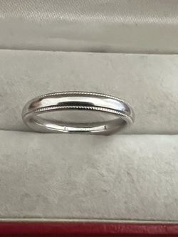 Ladies 18 K Solid White Gold Wedding Band Sz 6 1/4