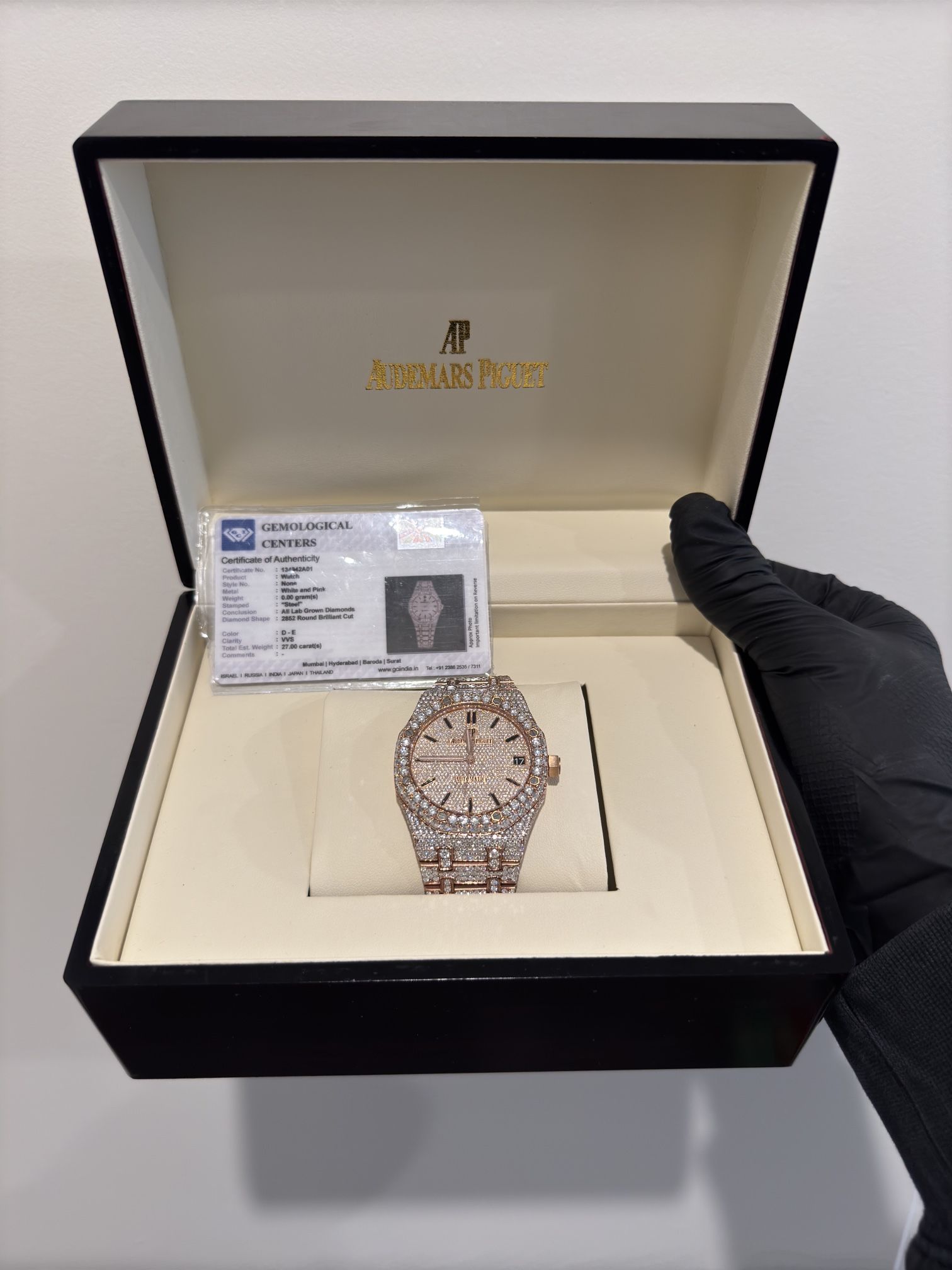 *Real* Lab Grown Diamond Rose Ap Automatic Watch