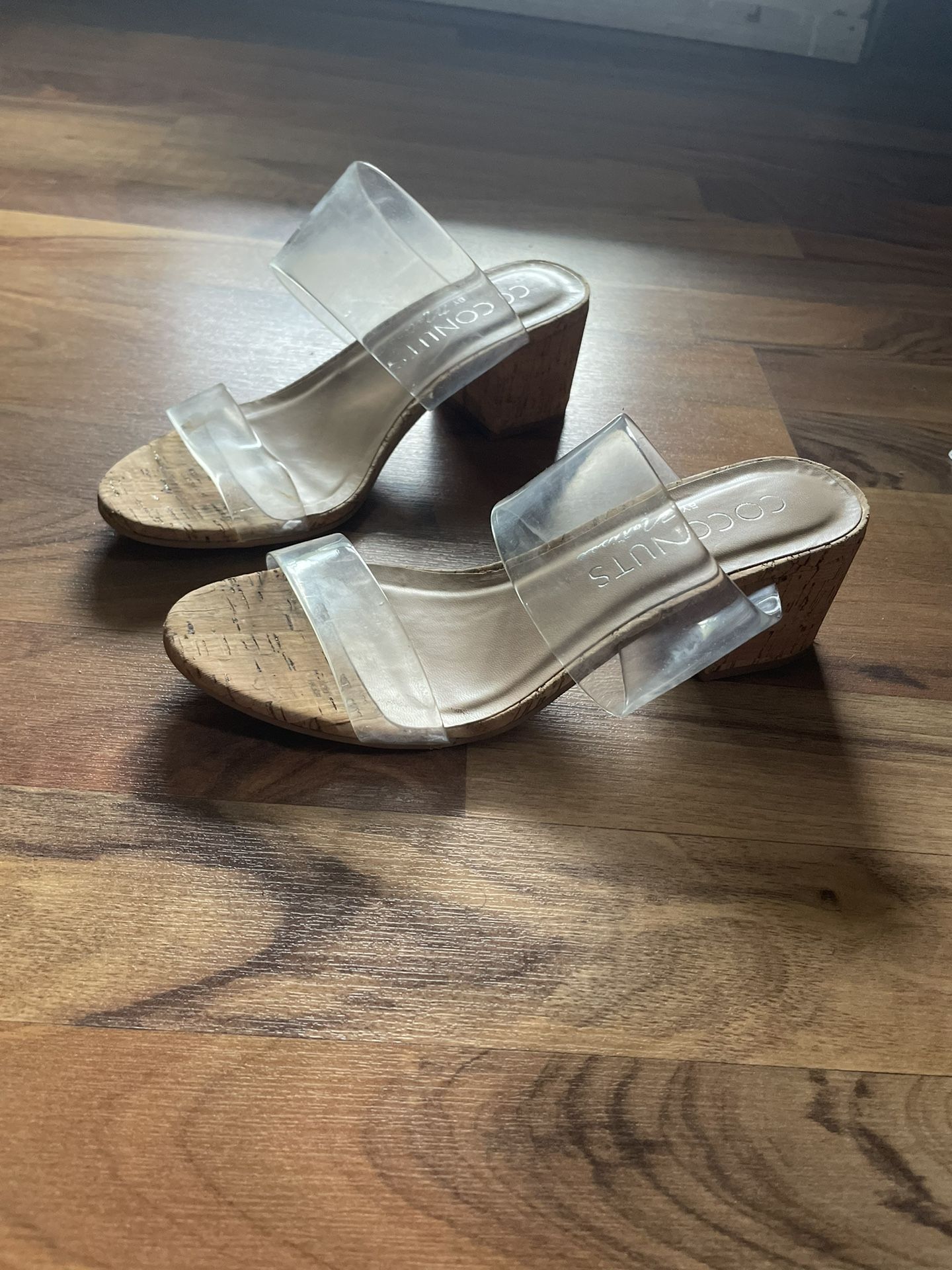 Clear Strap Short Heels
