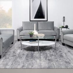 Modern gray sofa, sleek loveseat, and Get a free chair with your purchase! 🛋️ Check out more at betterhomefurnitures.com!