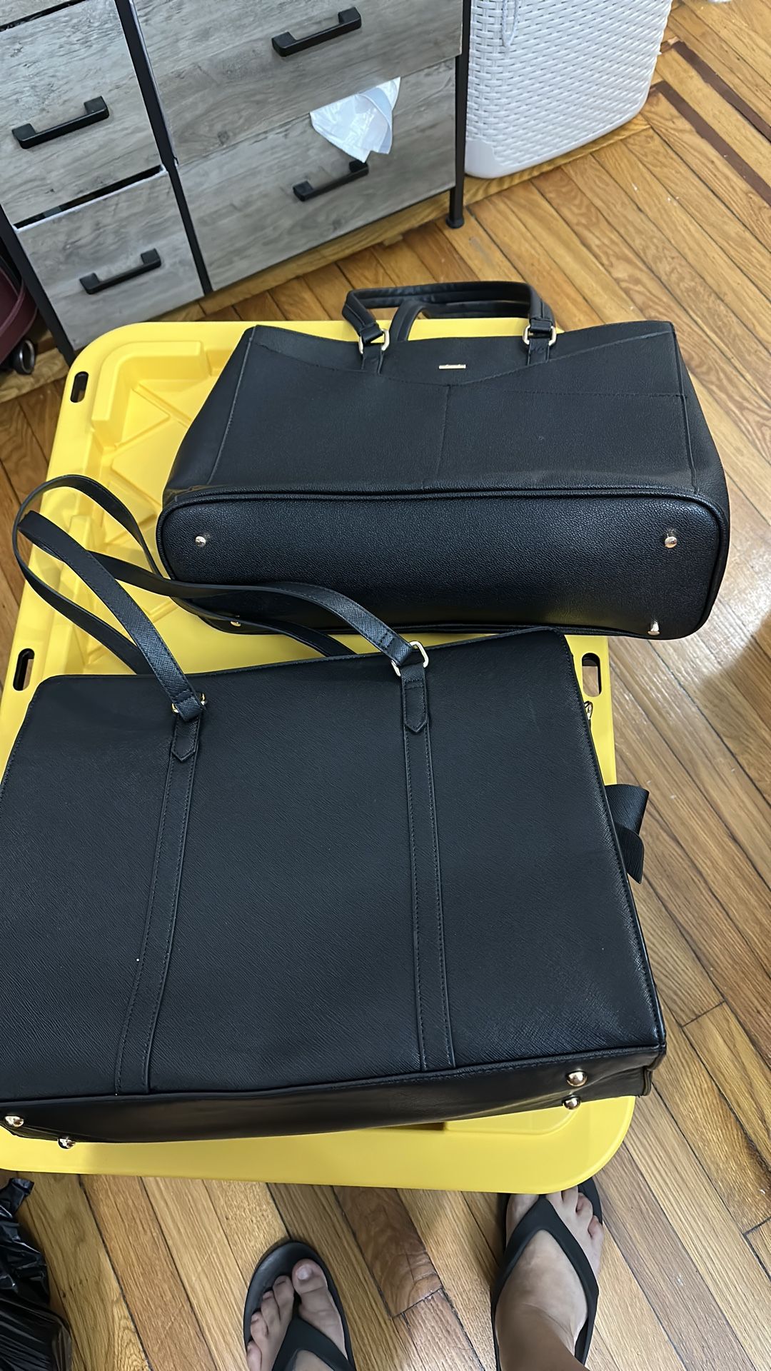 Faux leather book/laptop bags